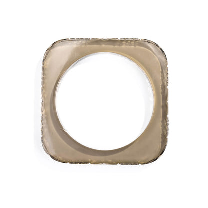 Slim Square Bangle Dark Grey