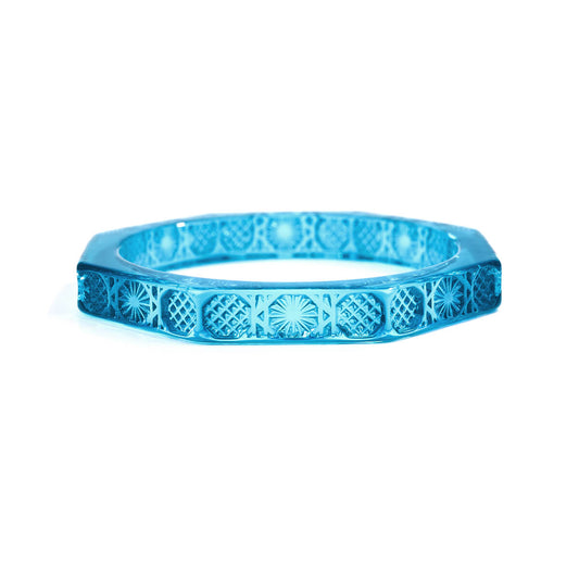 40% OFF Slim Octagon Bangle Aqua