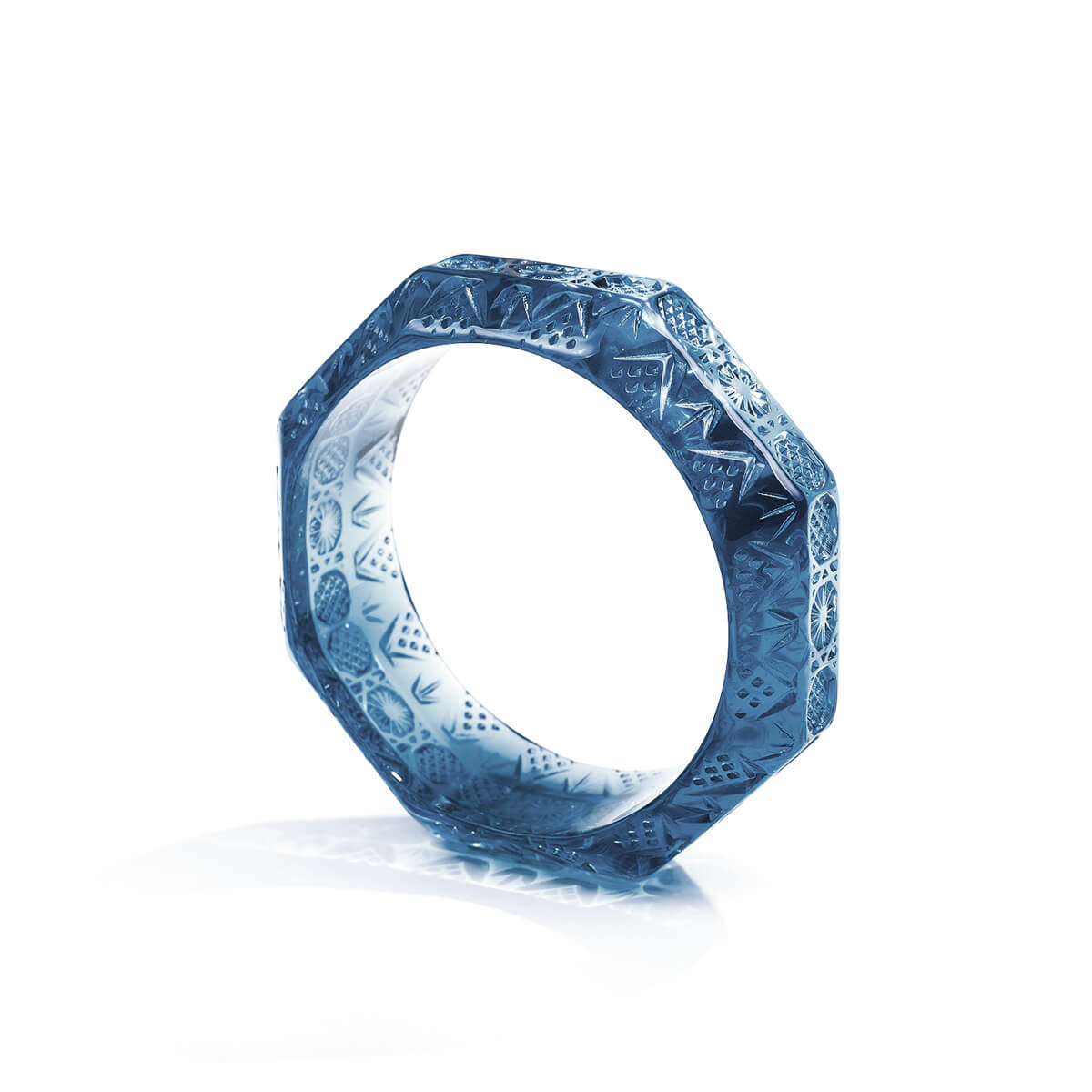 Etched Octagon Bangle Classic Blue