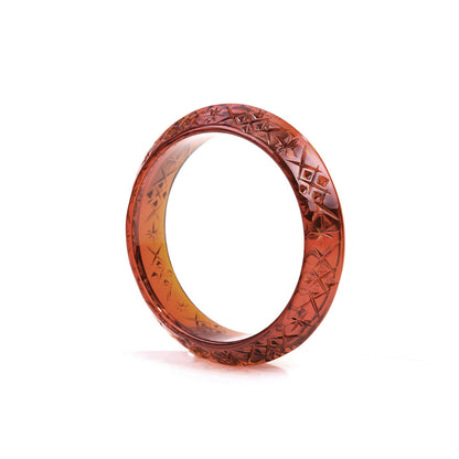 Round Edged Bangle Amber