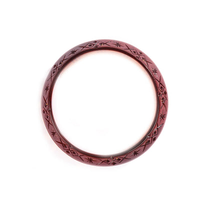 Wide Edged Bangle Amber