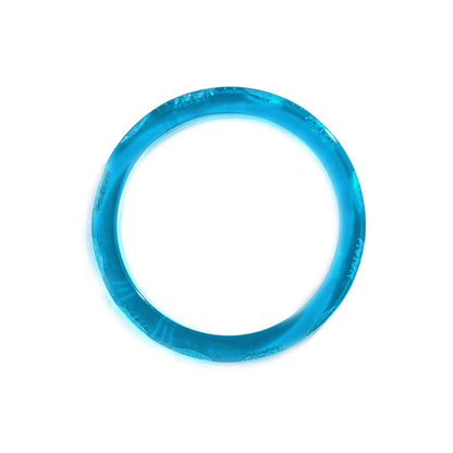 Cut Glass Bangle Aqua