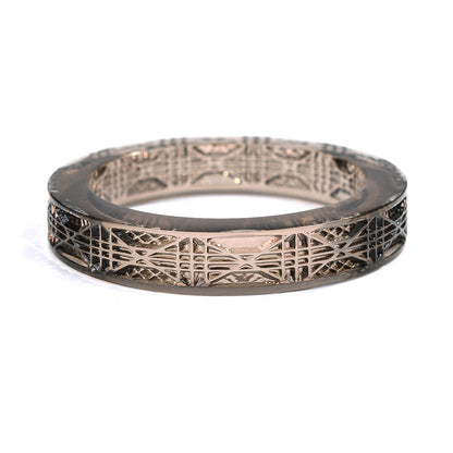 Cut Glass Bangle Dark Grey