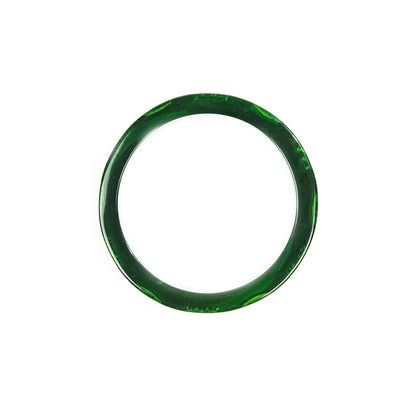 Cut Glass Bangle Emerald Green
