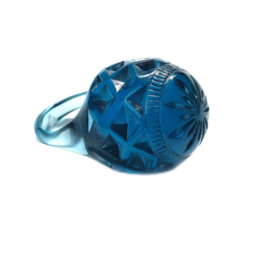 Large Dome Ring Classic Blue