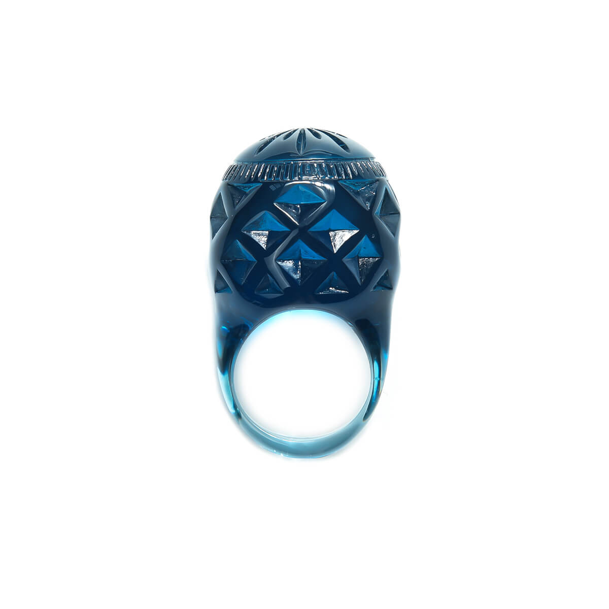 Large Dome Ring Classic Blue
