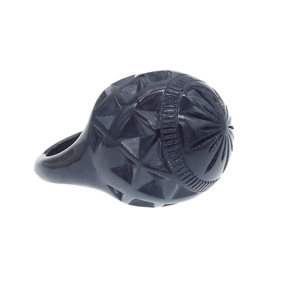 Large Dome Ring Black