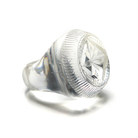Bottlestop Ring Vintage Clear