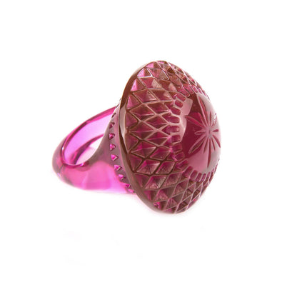 Etched Circle Ring Deep Purple