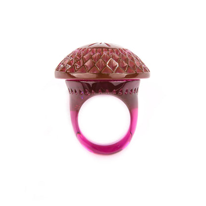 Etched Circle Ring Deep Purple