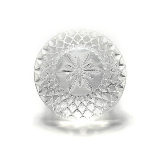 Etched Circle Ring Vintage Clear