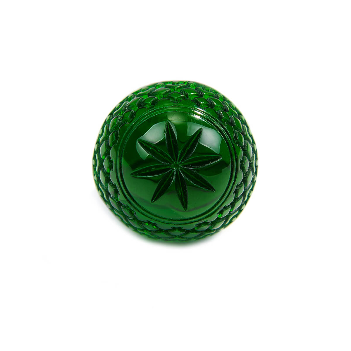 Etched Dome Ring Emerald Green