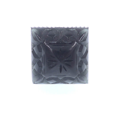 Carved Square Ring Black