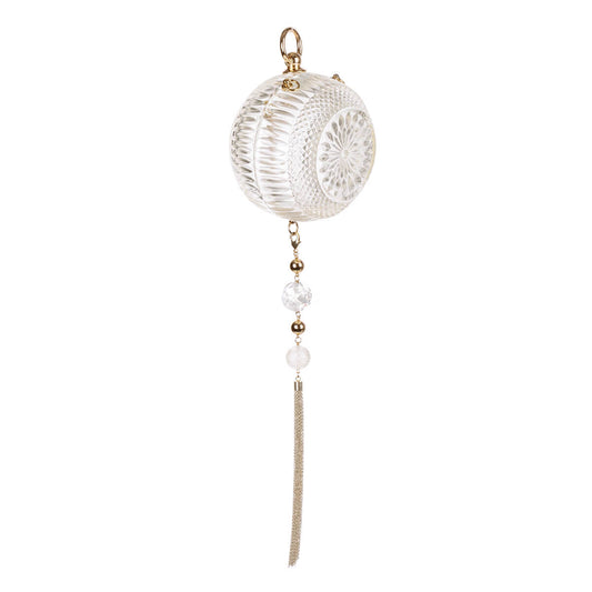 40% OFF Hand Carved Sphere Clutch Vintage Clear