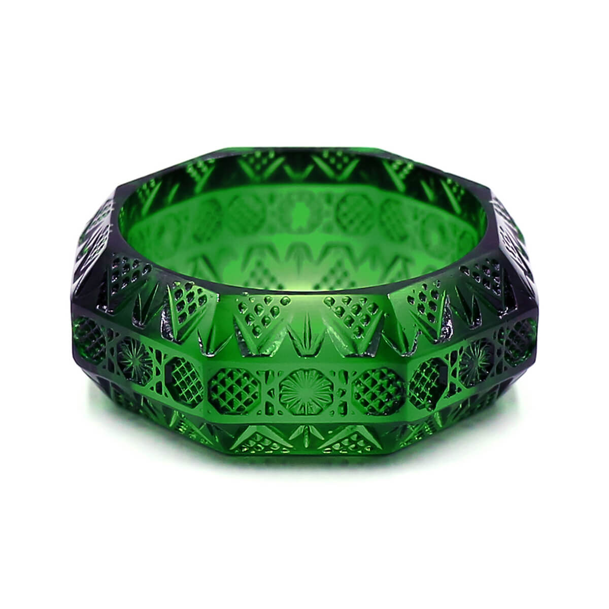 Octagon Bangle Emerald Green