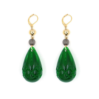 douglaspoon hand carved and polished resin earrings